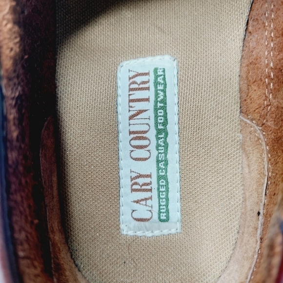 Cary Country Men's Rugged Casual Tobias Burgundy Leather Loafer Sz 10 Boat Shoe - Picture 9 of 12